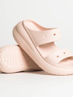 Crocs Women's Pink Two-Strap Platform Sandals